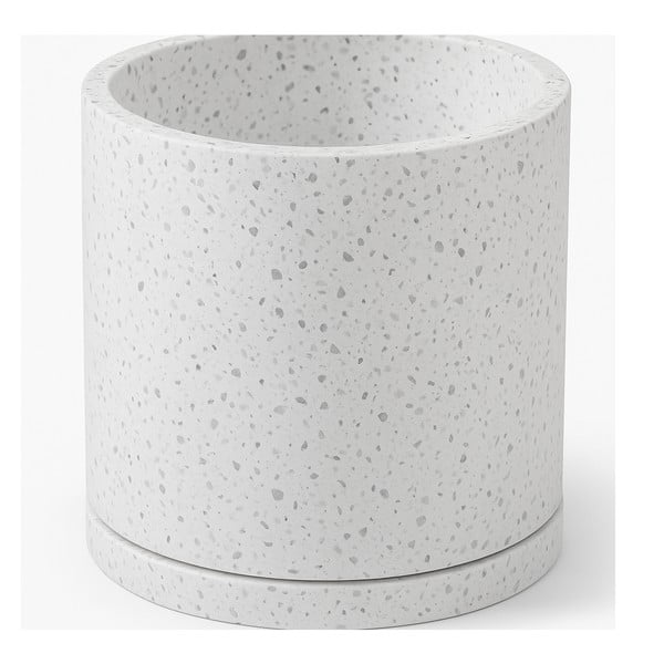 Súprava 2 bielych kvetináčov Bonami Selection Terrazzo, ø 26 cm-image-1