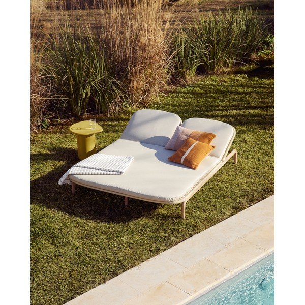 Zelený/béžový froté bavlnený uterák 50x90 cm Dorane – Kave Home-image-2