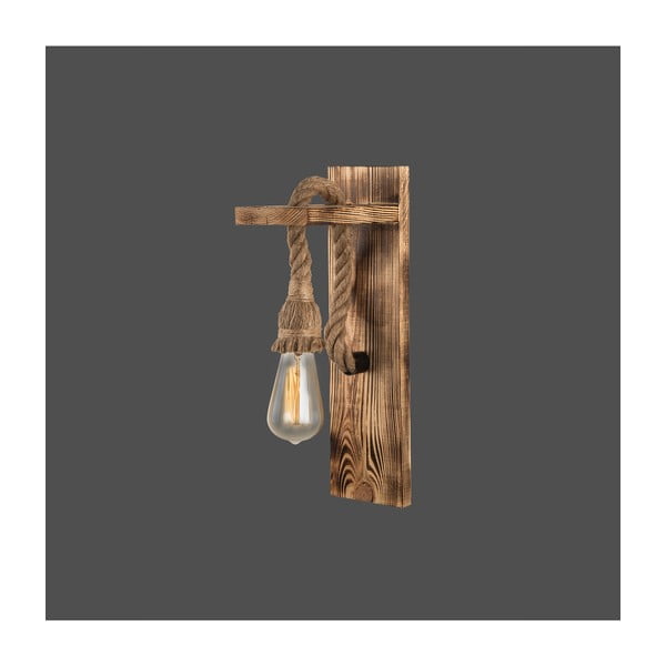 Nástenné svietidlo v prírodnej farbe Woody – Squid Lighting-image-1