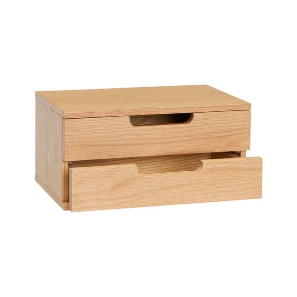 Závesný nočný stolík s poličkami v dekore duba v prírodnej farbe AtHand – Hübsch-image-2