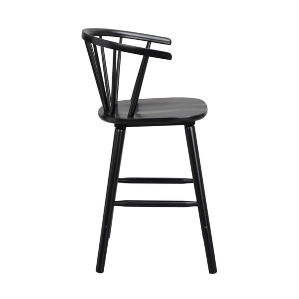 Čierna barová stolička z kaučukového dreva Rowico Carmen-image-3