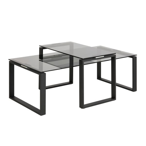 Sada 2 konferenčných stolíkov so sklenenou doskou Actona Katrine