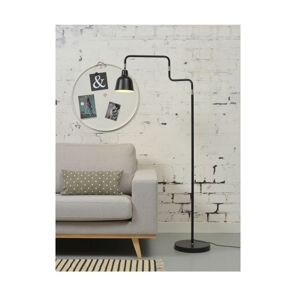 Čierna stojacia lampa s kovovým tienidlom (výška 150 cm) London – it's about RoMi-image-1