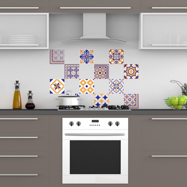 Sada 12 dekoratívnych samolepiek na stenu Ambiance Alenna, 20 × 20 cm-image-2