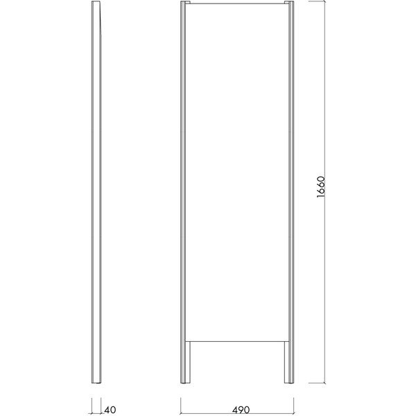 Stojacie zrkadlo s dreveným rámom 49x166 cm Lun – noo.ma-image-4