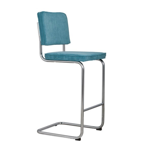 Modrá barová stolička Zuiver Ridge Rib

