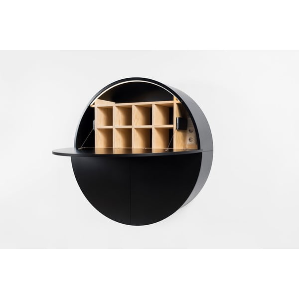 Čierny multifunkčný nástenný stôl EMKO Pill-image-1