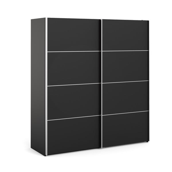 Čierna šatníková skriňa Tvilum Verona, 182 x 202 cm-image-2