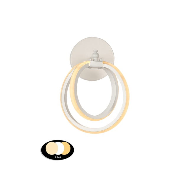 Biele kovové LED nástenné svietidlo Sezen – Squid Lighting-image-2