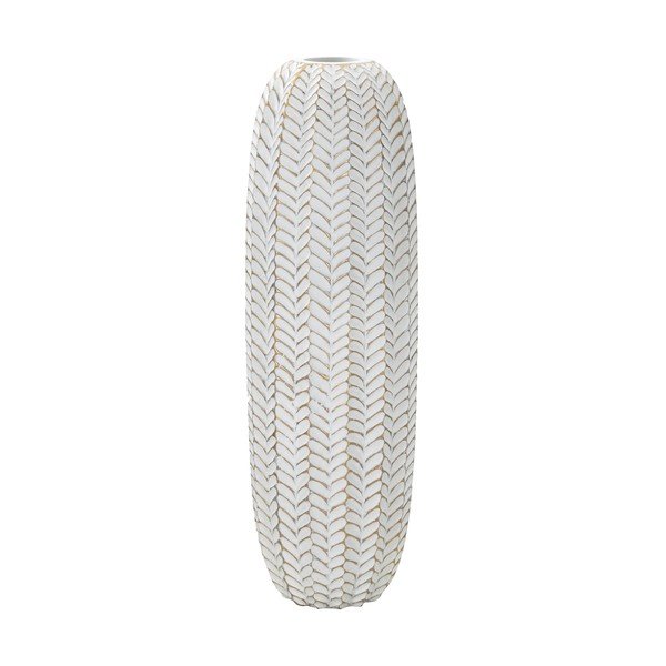 Biela váza z polyresínu (výška  67 cm) Resina – Mauro Ferretti