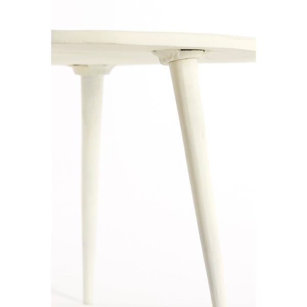 Krémový kovový okrúhly konferenčný stolík ø 67,5 cm Babina – Light & Living-image-4