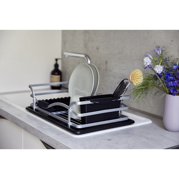 Čierny odkvapávač na riad Wenko Drip Aluminium-image-1