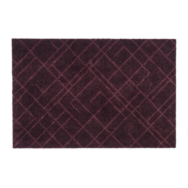 Tmavovínová rohožka Tica copenhagen Lines, 60 × 90 cm