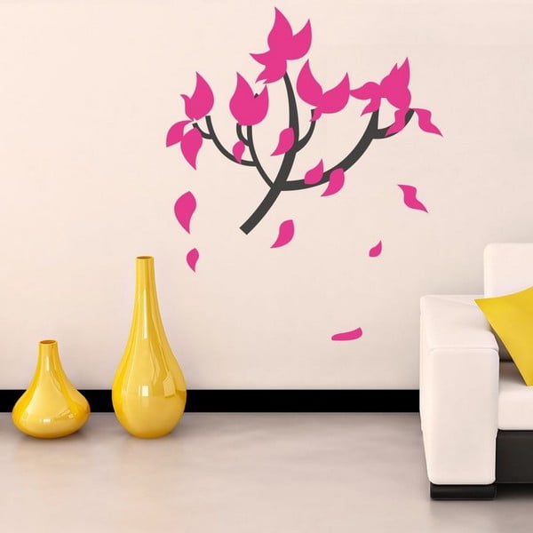 Dekoratívna nálepka na stenu Pink Tree