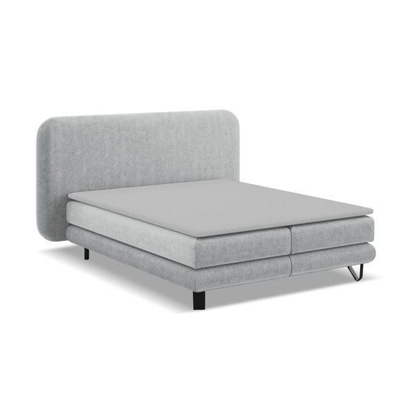 Svetlosivá boxspring posteľ 140x200 cm Ilima – Makamii