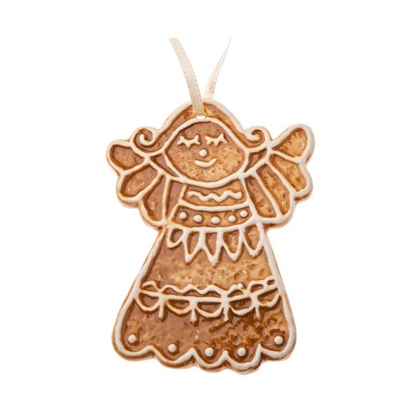Keramická vianočná ozdoba 10 cm Gingerbread Angel – Dakls