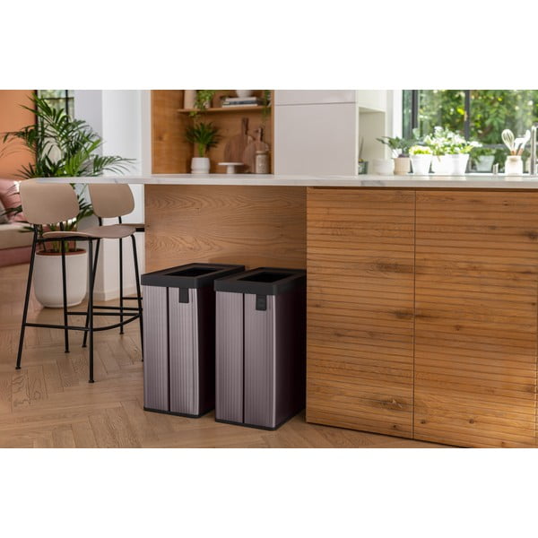 Ružový odpadkový kôš na triedený odpad z recyklovaného plastu 54 l Verto Recycle – Curver-image-1