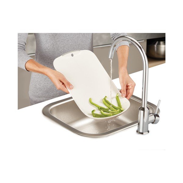 Biela doska s cedidlom Joseph Joseph Chop & Drain, 24 × 38,4 cm-image-4