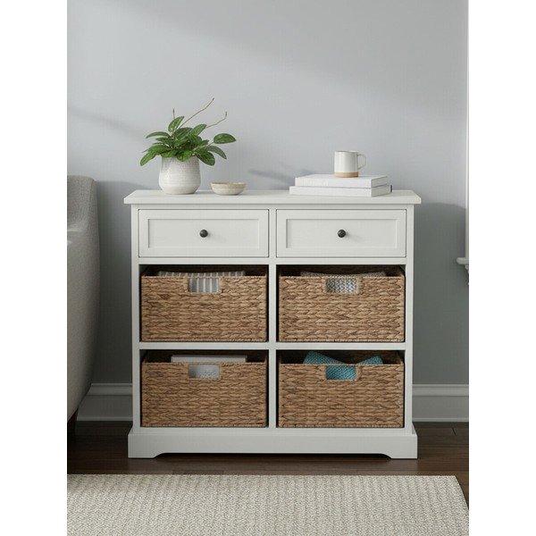 Slonovinová komoda z masívu paulownie 76x70x33 cm Vermont – Premier Housewares-image-2