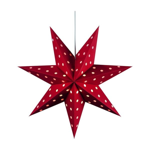 Závesná svietiaca hviezda Dotty, Ø45 cm, červená