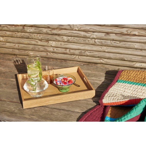 Servírovací drevený podnos 35x45 cm Structure – Hübsch-image-2