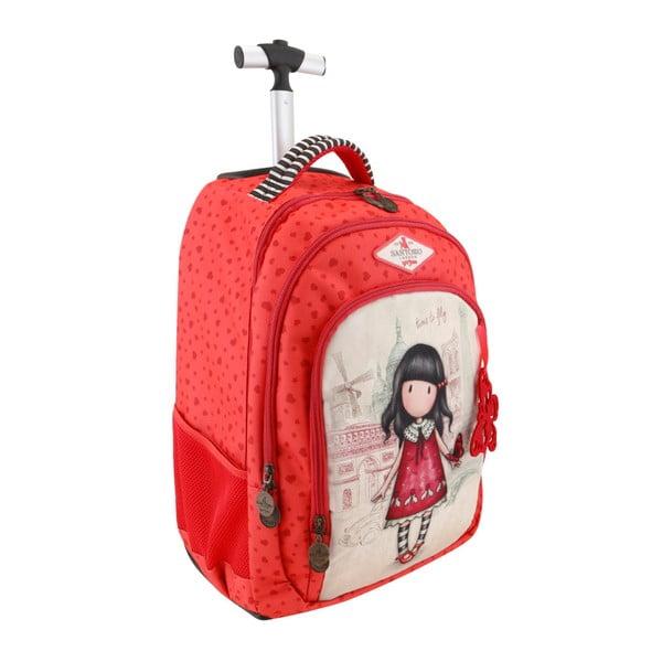 Červený školský batoh Santoro London Time To Fly-image-1