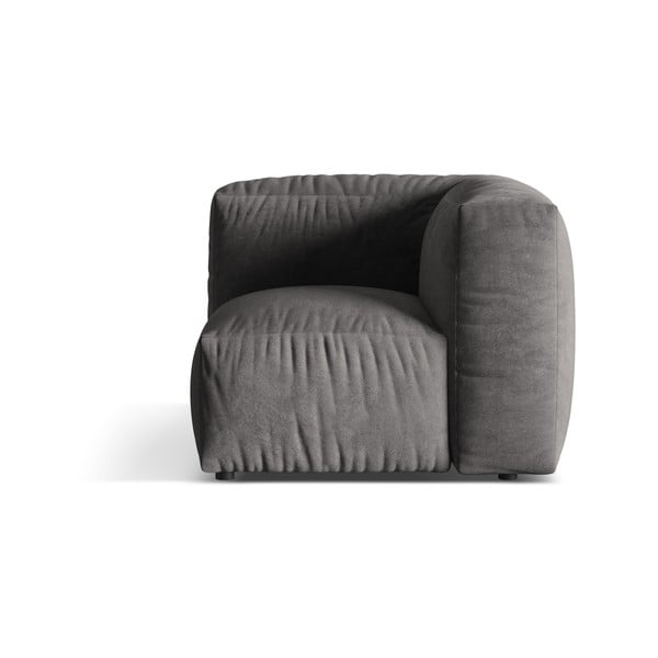 Sivý zamatový modul pohovky (variabilný) Martina – Micadoni 