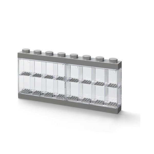 Sivá zberateľská skrinka na 16 minifigúrok - LEGO®