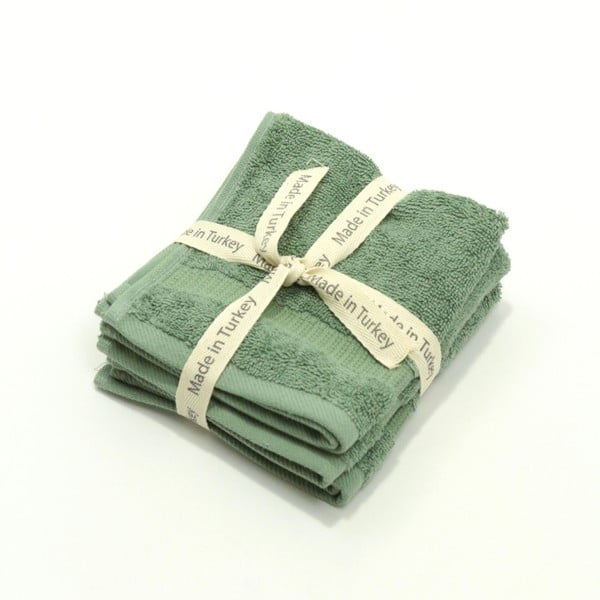Zelený bavlnený uterák My Home Plus Guest, 33 × 33 cm