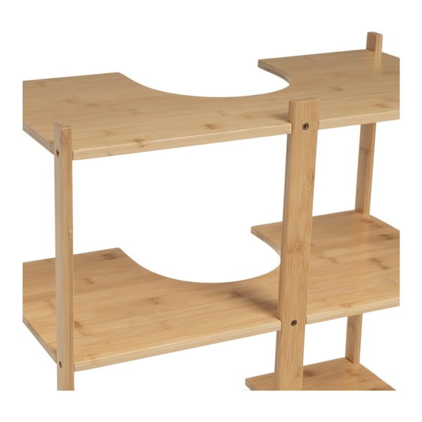 Bambusová skrinka pod umývadlo v prírodnej farbe 60x60 cm – Casa Selección-image-2