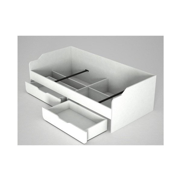 Biela drevená jednolôžková posteľ Young-image-1