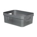 Sivý úložný košík Curver Infinity Dots, 11 l
