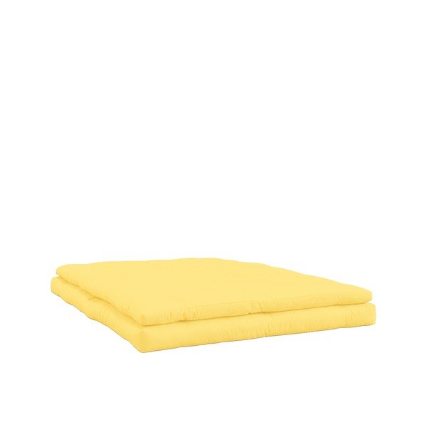 Variabilná pohovka s bielo prešívanými koženými popruhmi Karup Buckle Up Amarillo-image-3