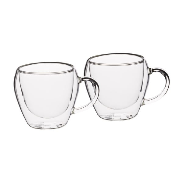Dva sklenené hrnčeky na čaj  Kitchen Craft  Le'Xpress,  230 ml