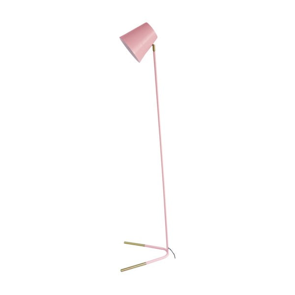 Ružová stojacia lampa s detailmi v zlatej farbe Leitmotiv Noble