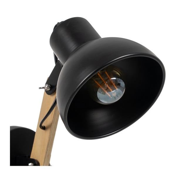 Nástenné svietidlo v čiernej a prírodnej farbe – Ixia-image-3