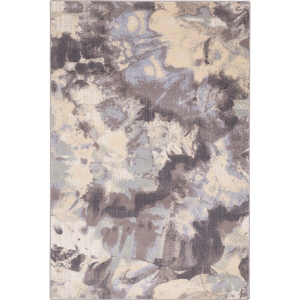 Krémovo-sivý vlnený koberec 133x180 cm Taya – Agnella