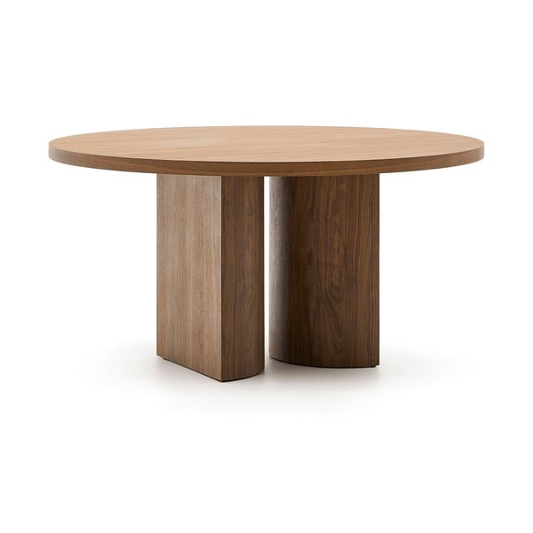 Okrúhly jedálenský stôl s doskou v dekore orechového dreva ø 150 cm Nealy – Kave Home