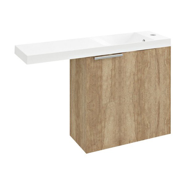 Závesná skrinka bez umývadla v dekore duba v prírodnej farbe 50x50 cm Latus Vi – Sapho