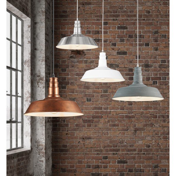 Kovové závesné svietidlo v medenej farbe s kovovým tienidlom ø 36 cm Will – Reality-image-2