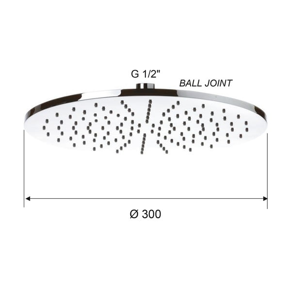 Mosadzná hlavová sprcha v zlatej farbe ø 30 cm – Sapho-image-1