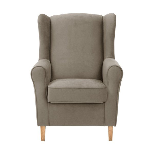 Hnedé zamatové kreslo ušiak Max Winzer Lorris-image-2