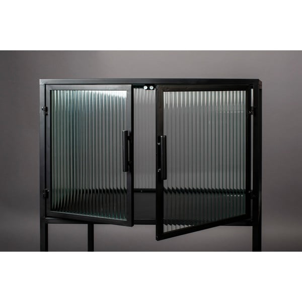 Čierna kovová vitrína 60x90 cm Boli - Dutchbone-image-4