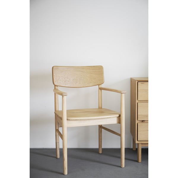 Jedálenská stolička z dubového dreva v prírodnej farbe Maidstone – Rowico-image-1