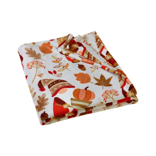 Oranžová/hnedá deka z mikroplyšu 130x170 cm Woodland Gonks – Catherine Lansfield