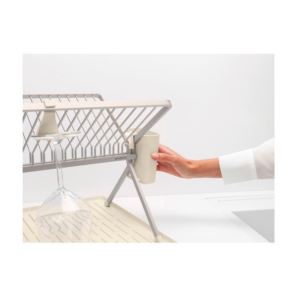 Béžový kovový dvojposchodový odkvapkávač 42x51 cm – Brabantia-image-2