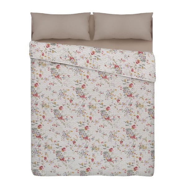 Pléd na posteľ s motívom kvetín Unimasa Romantic, 235 x 260 cm