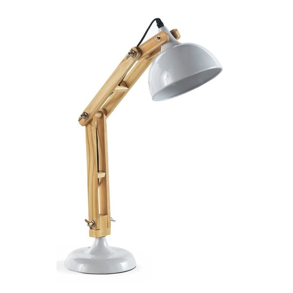 Biela stolová lampa Geese Wooden
