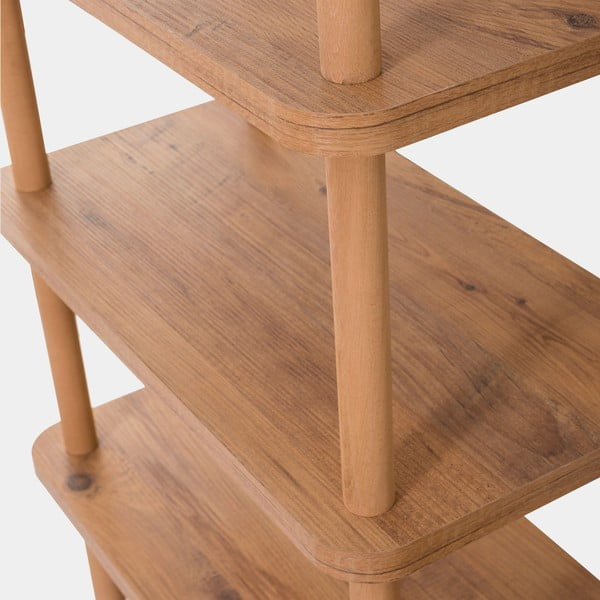 Knižnica v dekore borovice v prírodnej farbe 80x168,5 cm Step - Kalune Design-image-4