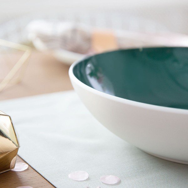 Bielo-zelená porcelánová servírovacia miska Villeroy & Boch Uni, ⌀ 26 cm-image-3